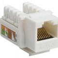 CAT6 UTP Keystone Jack 90 Degree White Color - Box of 50 each