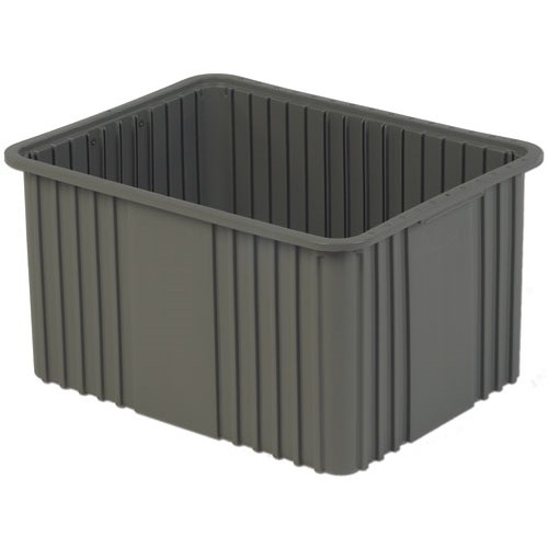 Lewis Bins NDC3120 Divider Tote Box, Grey, OD 22.4