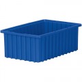 Akro-Mils 33166 Divider Grid Tote, Blue, OD 16-1/2