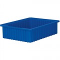 Akro-Mils 33226 Divider Grid Tote, Blue, OD 22-3/8