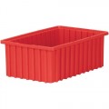 Akro-Mils 33166 Divider Grid Tote, Red, OD 16-1/2