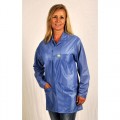 Tech Wear LOJ-23KEY-M Groundable Anti-static Unisex Jacket with Knit Cuffs, Blue, Medium 