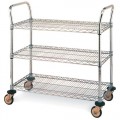 Metro MW711 Wire-Shelf Cart, Three-Shelf 