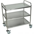 Luxor ST-3 Stainless Steel 3 Shelf Cart, 21