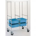 Metro PT2C-5M Double Bay Tote Cart with Resilient Casters 