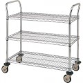 Metro MW601 Utility Cart with Two Wire Chrome Shelves, 18