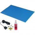 Desco 66040 Statfree® Type T2™ Two Layer Rubber Table Mat, Blue, 2' x 3' 