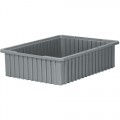 Akro-Mils 33226 Divider Grid Tote, Gray, OD 22-3/8