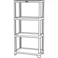 Rubbermaid 9T38 Four Shelf Shelving Unit, 35-1/8