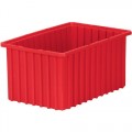 Akro-Mils 33168 Divider Grid Tote, Red, OD 16-1/2