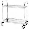 Metro MW608 Stainless Steel Utility Cart with Two Shelves, 21