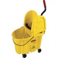 Rubbermaid 7577-88 DOWN PRESS MOP BUCKET/WRINGER YELLOW 