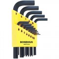 Bondhus 12237 L-Key Set, Inch, Short-Arm, 13 pc. 0.050-3/8