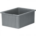 Akro-Mils 33220 Divider Grid Tote, Gray, OD 22-3/8