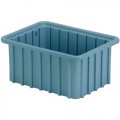 Lewis Bins DC1050 Divider Tote Box, Light Blue, OD 10.8