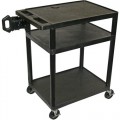 Luxor LE34 Three Shelf Equipment Cart with Electric Assembly, 18