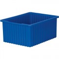 Akro-Mils 33220 Divider Grid Tote, Blue, OD 22-3/8