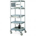 Metro HPLC1X3 Mobile Experiment Cart with 5 Shelves 