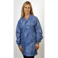 Tech Wear SOJ-23C-M MEDIUM    BLUE ESD SAFE JACKET W/CUFFS 