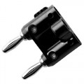 Pomona 4898-0 Double Banana Plug, Solderless, High-Temp, Black 