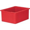 Akro-Mils 33220 Divider Grid Tote, Red, OD 22-3/8