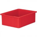 Akro-Mils 33228 Divider Grid Tote, Red, OD 22-3/8